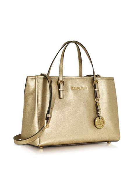 michael kors pale gold tote bag|Michael Kors gold clutch bag.